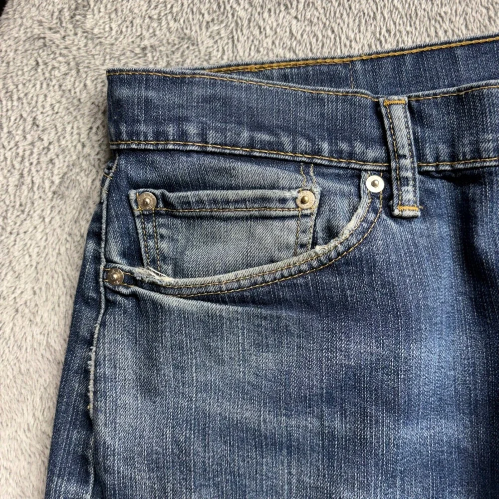 Levi's 514 Straight Fit Jeans Men 33x34 Blue Zip Fly Denim Good Condition